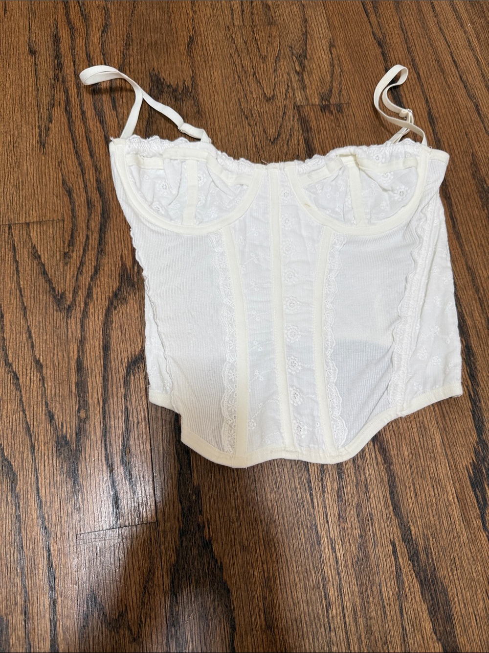 Urban Outfitters Ivory Lace Bustier Camisole